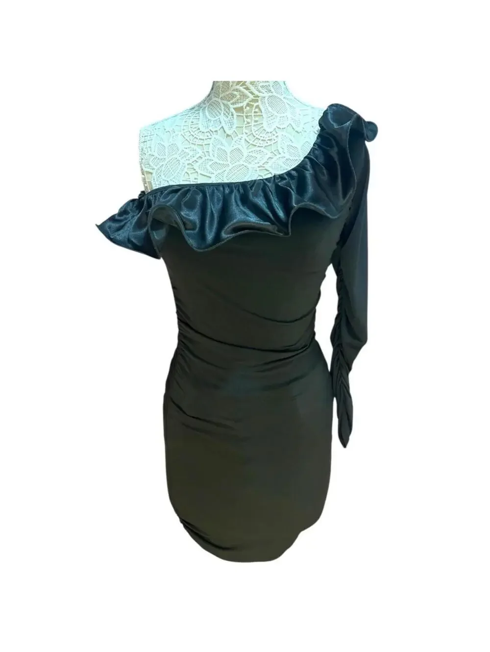 Y2K Arden B. Ruffled‎ One Shoulder Mini Dress
